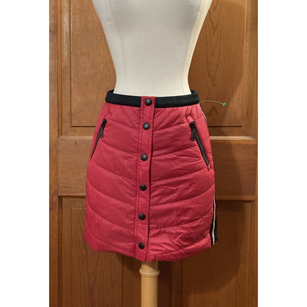 ALP n ROCK Valentina Quilted Skirt  Sz S Red Puffer Primaloft Insulated Ski $248